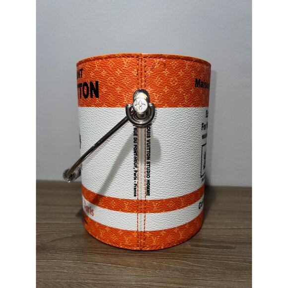 Louis Vuitton Orange LV Paint Can Monogram Top Handle Shoulder Crossbody Bag - Picture 10 of 14